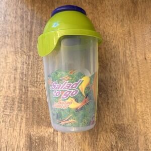 Clear Salad Blaster 26oz Cup Salad to Go Stores 2oz of Dressing Lot of 2
